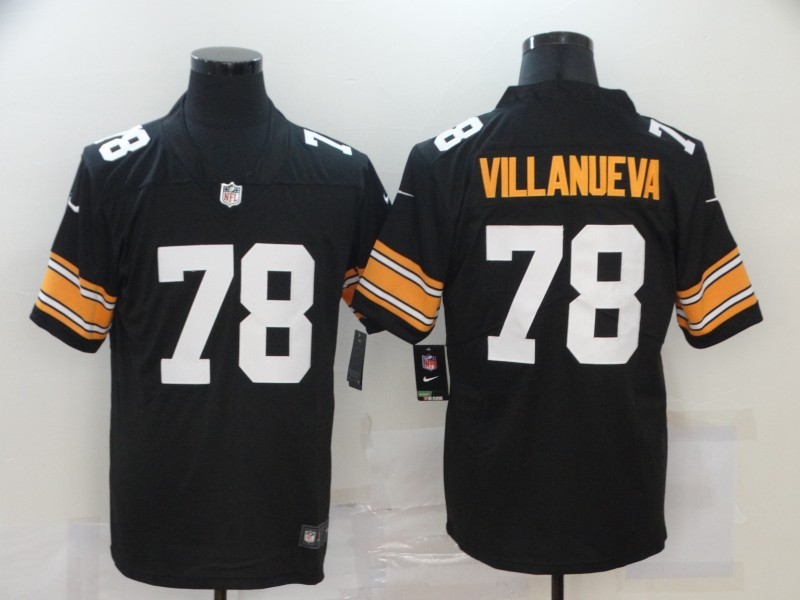 Men's Pittsburgh Steelers Alejandro Villanueva #78 Black Jersey